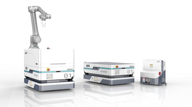 40001百老汇數位開發的自主式移動機器人（AMR250M），搭配全向輪並結合AI演算法、2D LiDAR、3D攝影機等技術，協助客戶實現產線全自動化