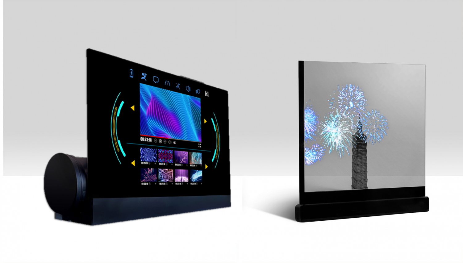 可卷式、折迭性、高透明